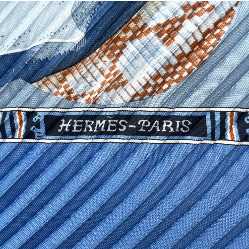 Hermes Au Son du Tam Tam scarf plissé - Picture 6 of 8